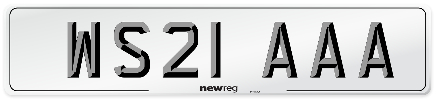 WS21 AAA Number Plate from New Reg